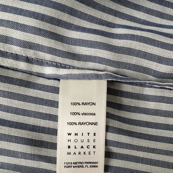 ***SOLD*** WHBM Boyfriend striped button up - Picture 6 of 6